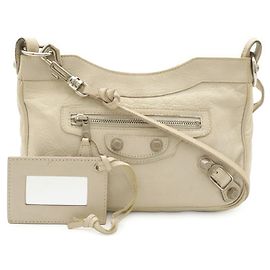 Borsa a tracolla Balenciaga Giant Hip Ivory
