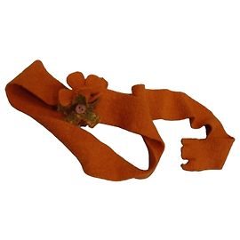 Autre Marque Santal T. créations Gürtel aus orangefarbener Wolle