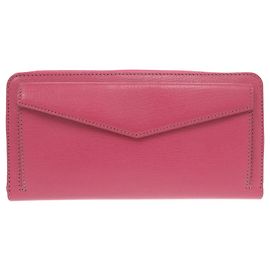 Cartier Les Must Leder Long Wallet rund mit Reißverschluss in Hot Pink