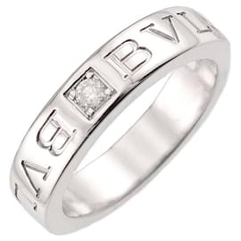 Bulgari Bvlgari Doppelring aus 18K Weißgold mit Diamant