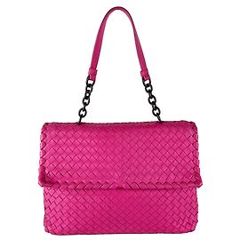Borsa a tracolla Bottega Veneta Pink Intrecciato
