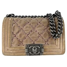 Borsa a tracolla Chanel Boy in velluto