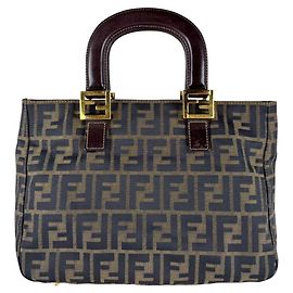 Borsa Fendi Zucca Marrone in Pelle e Nylon