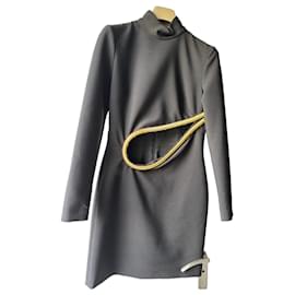 Elie Saab schwarzes Kleid mit goldenem Detail