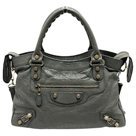 Borsa 2-Way in pelle grigia Balenciaga