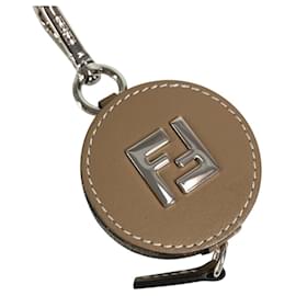 Fendi Zucca FF Logo Leder-Schlüsselanhänger