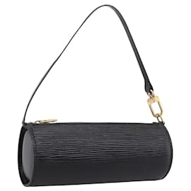 Pouch LOUIS VUITTON Epi Soufflot Nero LV Auth BA15354
