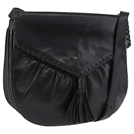 SAINT LAURENT Schultertasche aus Leder Schwarz Auth 197730
