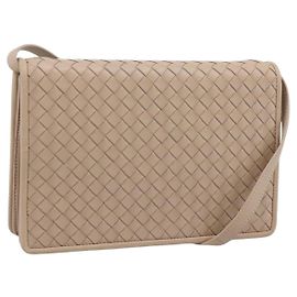 Borsa a tracolla BOTTEGA VENETA INTRECCIATO in pelle beige autentica BA15321V