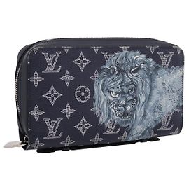 LOUIS VUITTON Monogram savanna Zippy XL Long Wallet Navy M66624 Auth yk20717SAM