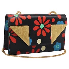 Borsa a tracolla Chain Betty SAINT LAURENT in pelle nera e oro Auth SW2673SAM