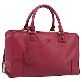 Borsa a mano LOEWE Amazona 36 in pelle rossa argento Auth 198687V