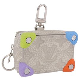 LOUIS VUITTON Taurillon Clemence Monogram Climbing Pouch Gray LV Auth 200276A