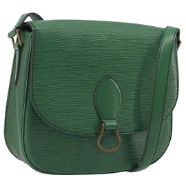 LOUIS VUITTON Epi Saint Cloud GM Shoulder Bag Green M52194 LV Auth 196337