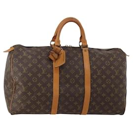 LOUIS VUITTON Monogram Keepall 50 Boston Bag M41426 LV Auth 197538A