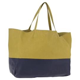 Céline CELINE Horizontal Cabas Tote Bag aus Leder Khaki Navy Auth BA14793