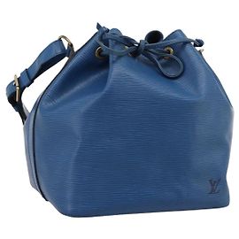 LOUIS VUITTON Epi Petit Noe Shoulder Bag Blue M44105 LV Auth ka5934