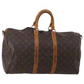 LOUIS VUITTON Monogram Keepall Bandouliere 45 Boston Bag M41418 LV Auth 198487