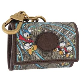 GUCCI x Disney Donald Duck GG Supreme Air Pods Case PVC 647930 Auth am12498M