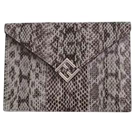 Fendi Black Leather Clutch Bag