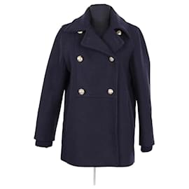 Peacoat Sandro de lana azul marino