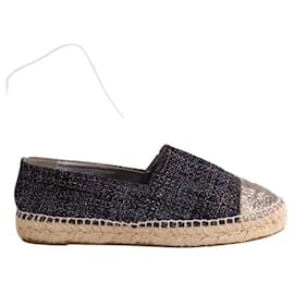 Chanel Espadrilles Lila Stoff Größe 38