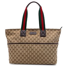 Tote Gucci GG Canvas Web Beige
