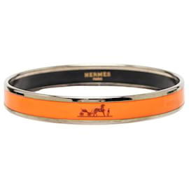 Bracciale smaltato Hermès Caleche Narrow Orange 70