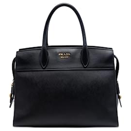Borsa Esplanade Prada in Saffiano e City Calf nera
