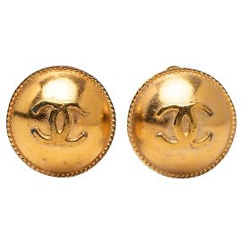 Orecchini a clip Chanel CC placcati in oro