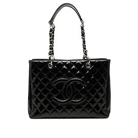 Borsa Tote Grand Shopping Chanel in vernice nera