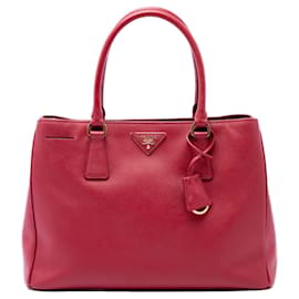 Prada Galleria Medium Saffiano Lux Tote Satchel Rot