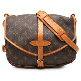 Borsa a tracolla Louis Vuitton Monogram Saumur 30 Marrone