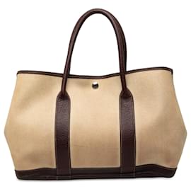 Borsa Tote Garden Party 36 Hermès in Toile e Negonda Beige