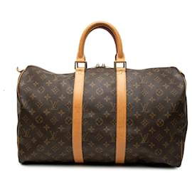 Borsa da viaggio Louis Vuitton Monogram Keepall 45 Marrone