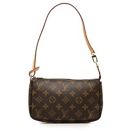 Borsa a tracolla Louis Vuitton Monogram Pochette Accessoires Marrone