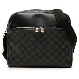 Borsa a tracolla Louis Vuitton Damier Graphite Dayton Reporter PM Nera