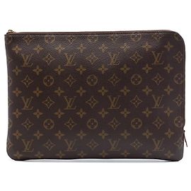 Borsa a Clutch Louis Vuitton Monogram Etui Voyage MM Marrone