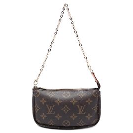 Bolsa Louis Vuitton Monogram Mini Pochette Accessoires Castanha