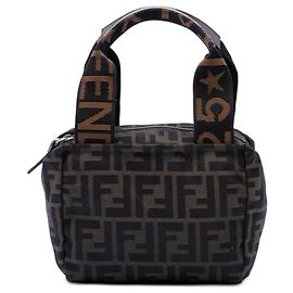 Borsa Fendi Mini Zucca Canvas Marrone