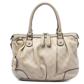 Borsa Satchel Gucci Guccissima Sukey Marrone