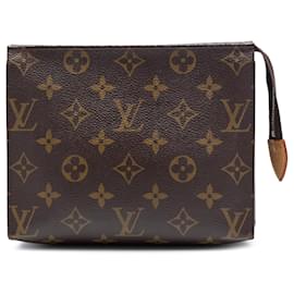 Borsa a pochette Louis Vuitton Monogram Toiletry Pouch 19 marrone