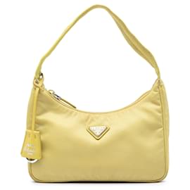 Borsa a tracolla Prada Mini Tessuto Re Edition 2000 Gialla