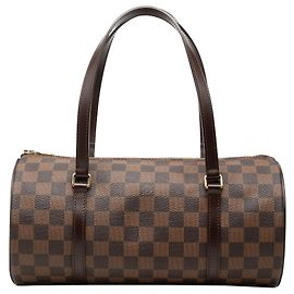 Bolsa de mão Louis Vuitton Damier Ebene Papillon 30 Castanha