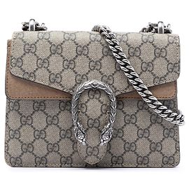Borsa a tracolla Gucci Small GG Supreme Dionysus Beige