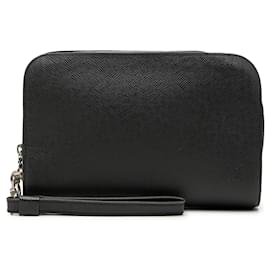 Bolso de mano Louis Vuitton Taiga Pochette Baikal negro