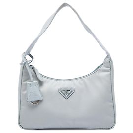 Borsa a tracolla Prada Mini Tessuto Re Edition 2000 Grigia