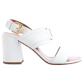 Sandali in pelle Louis Vuitton Horizon in bianco MA1109, Taglia EU 38.5