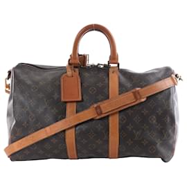 Louis Vuitton Keepall Bandoulière 45 Monogram Canvas Travel Bag in Brown M41418