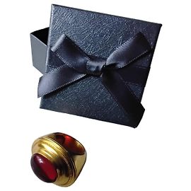 Bague Statement Saint Laurent Unisexe / Homme Cabochon Rouge Ton Or Taille 20 (US 10) 26g